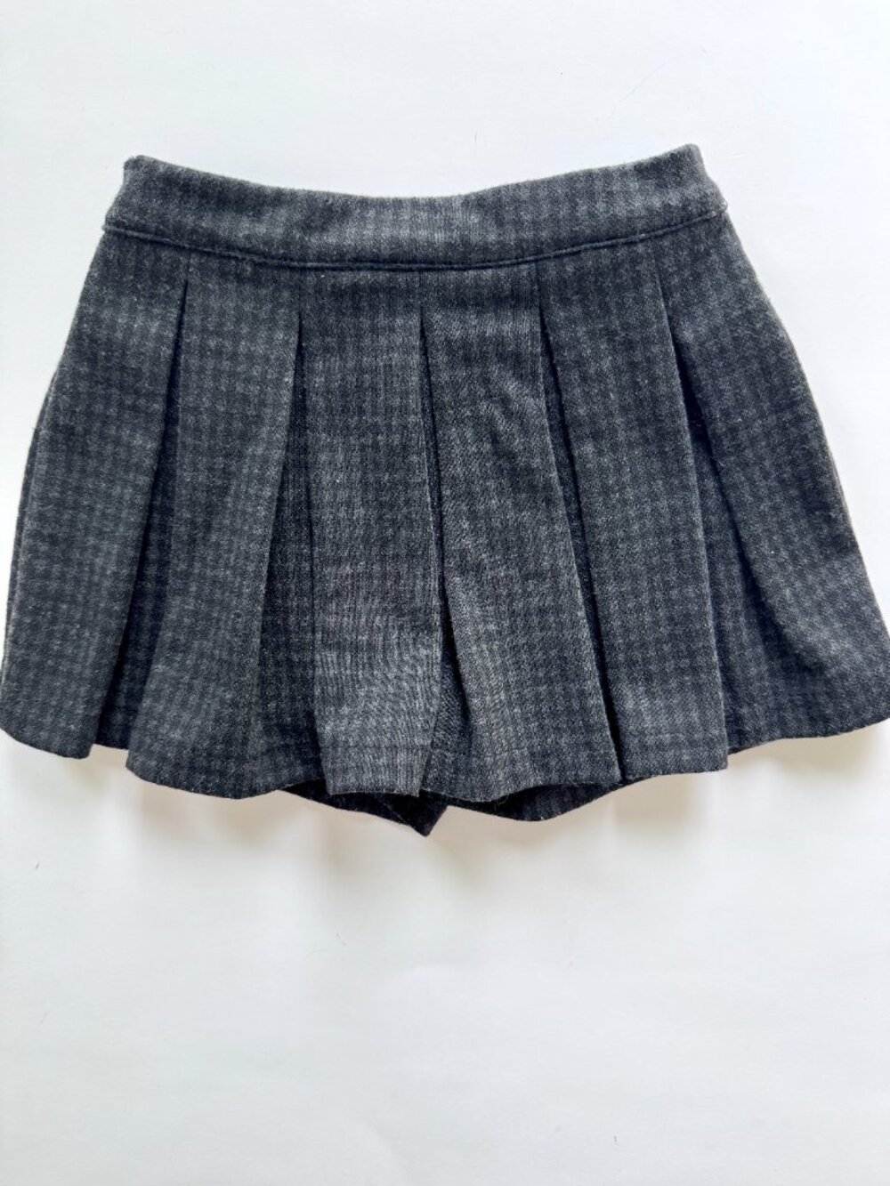 Zara Girls Gray Check Pleated Skort 2-3Y 98cm